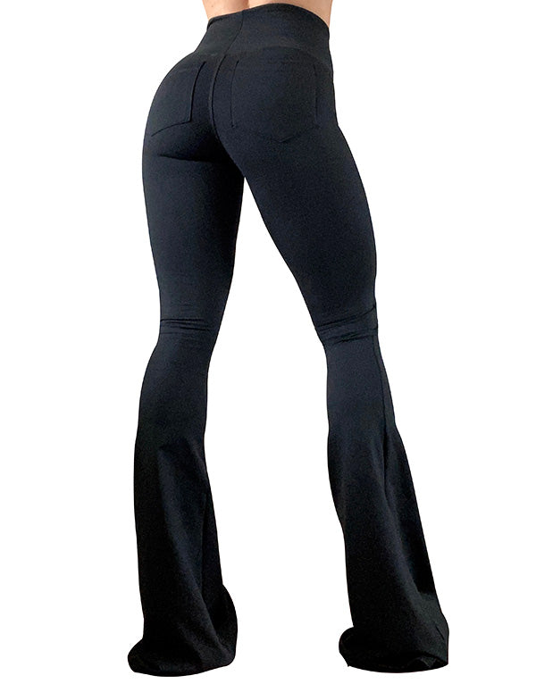 YYDGH Bell Bottom Jeans for Women Stretch Flare Dark Blue Bootcut High  Waisted Skinny Wide Leg Flare Pants Light Blue M - Walmart.com